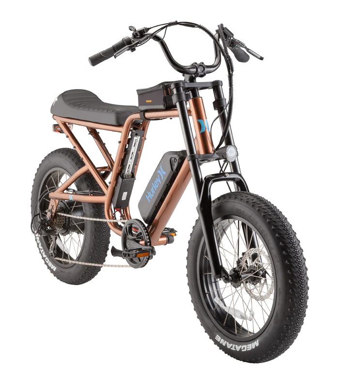 hurley mini swell electric bicycle Fat Tire Bike Designed by Brooklyn custom frame builder Lance Mercado of Squarebuilt Hurley Mini Swell E-Bike Bronze