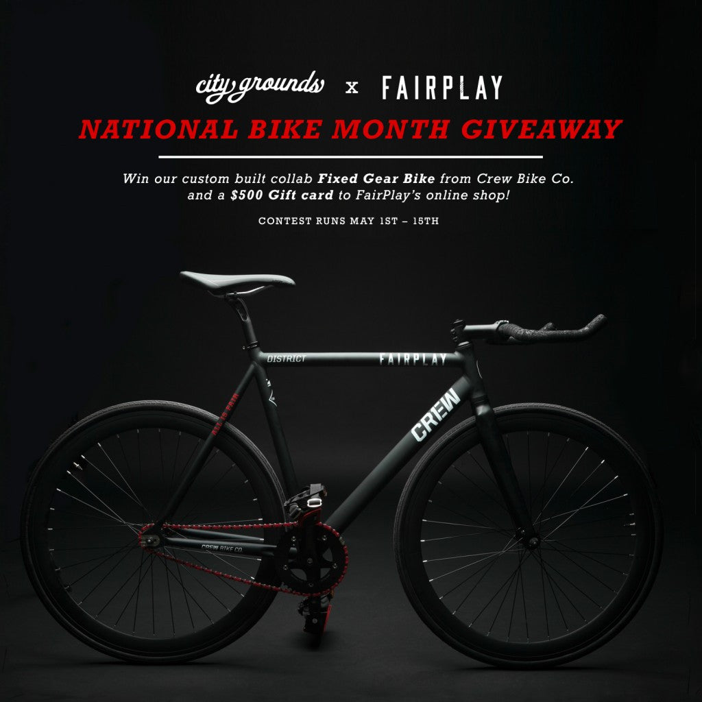 City Grounds x FairPlay Brand National Bike Month Giveaway!