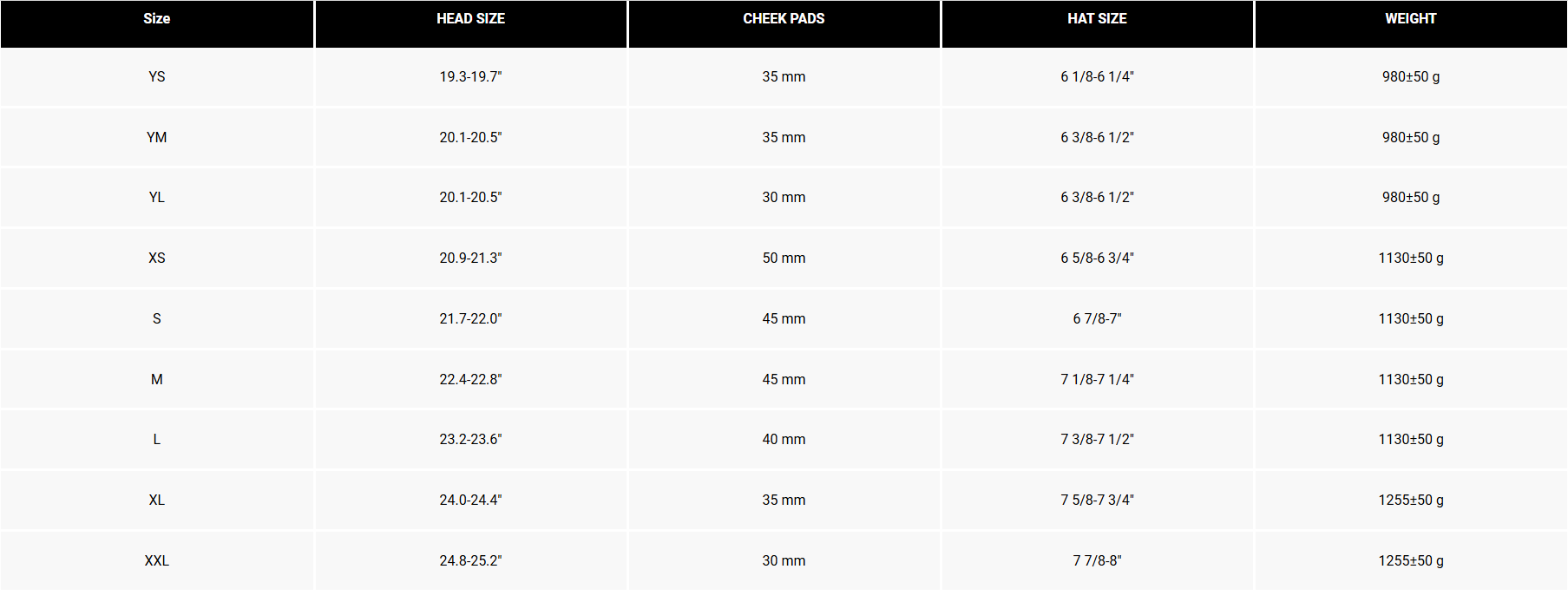 size-chart