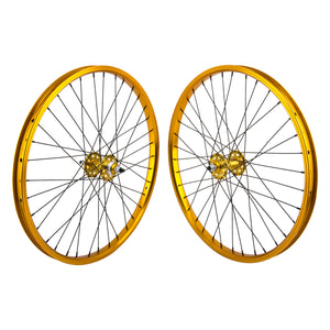 bmx bicycle wheels SE Bikes 29in Wheel Set Gold