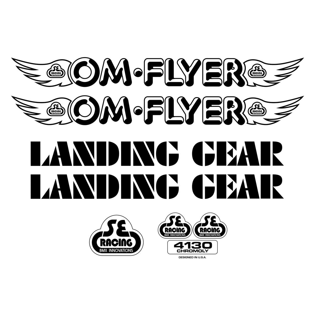 SE Bikes OM Flyer Decal Sticker Set